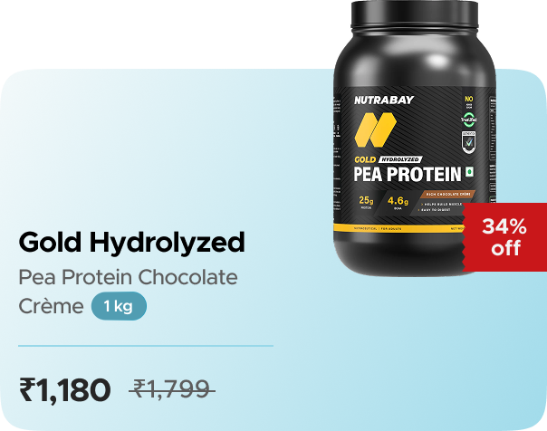 Nutrabay Nutrabay Gold Hydrolyzed Pea Protein — effective ₹1180 (was ₹1799)